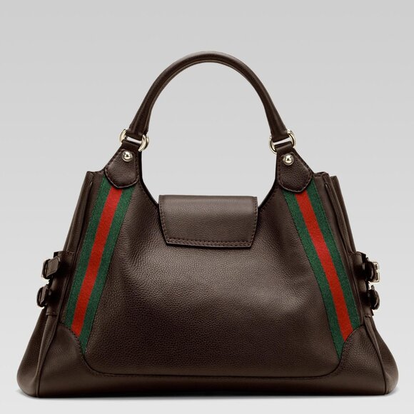 Gucci Heritage Web Leather Shoulder Bag - Picture 3 of 16